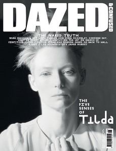 Tilda Swinton th ecover of Dazed magazine
